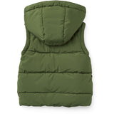 COPENHAGEN COLORS Dk. Green 2 In 1 Puffer Jacket W. Removable Sleeves