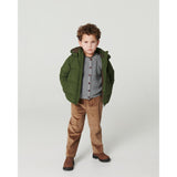 COPENHAGEN COLORS Dk. Green 2 In 1 Puffer Jacket W. Removable Sleeves