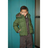 COPENHAGEN COLORS Dk. Green 2 In 1 Puffer Jacket W. Removable Sleeves