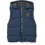 COPENHAGEN COLORS Navy 2 In 1 Puffer Jacket W. Removable Sleeves