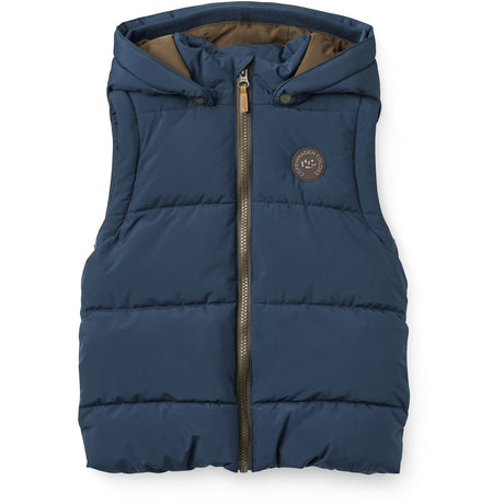 COPENHAGEN COLORS Navy 2 In 1 Puffer Jacket W. Removable Sleeves