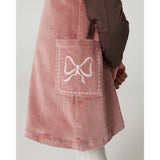 COPENHAGEN COLORS Winter Rose Corduroy Dress W. Embroidery