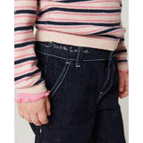 COPENHAGEN COLORS Raw Denim Organic Balloon Denim Pants W. Hearts Back Pockets