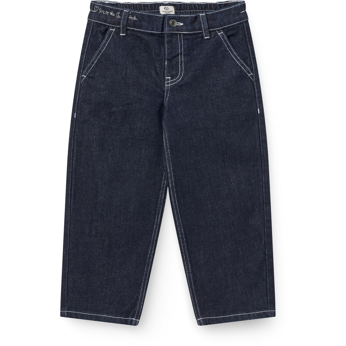 COPENHAGEN COLORS Raw Denim Organic Balloon Denim Pants W. Hearts Back Pockets