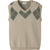 Lil'Atelier White Pepper Mulled Basil Nmmronan Knit Vest Lil
