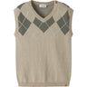 Lil'Atelier White Pepper Mulled Basil Nmmronan Knit Vest Lil