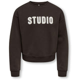 kids ONLY Coffee Bean Studio - Terry Emb. Kogsweat Ls Crew Ovz Stat Swt Noos