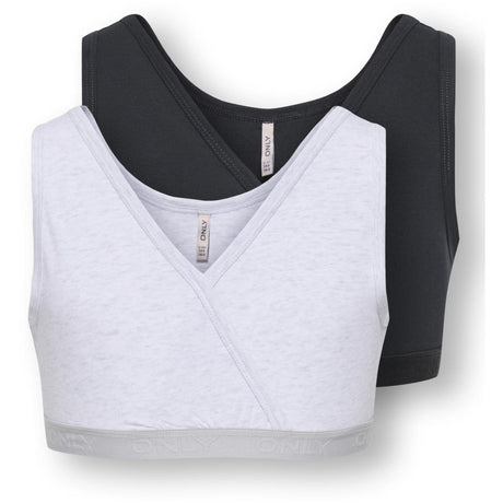 kids ONLY Super Light Grey Melange Koglola 2-P Reversible Logo Top Acc Noos