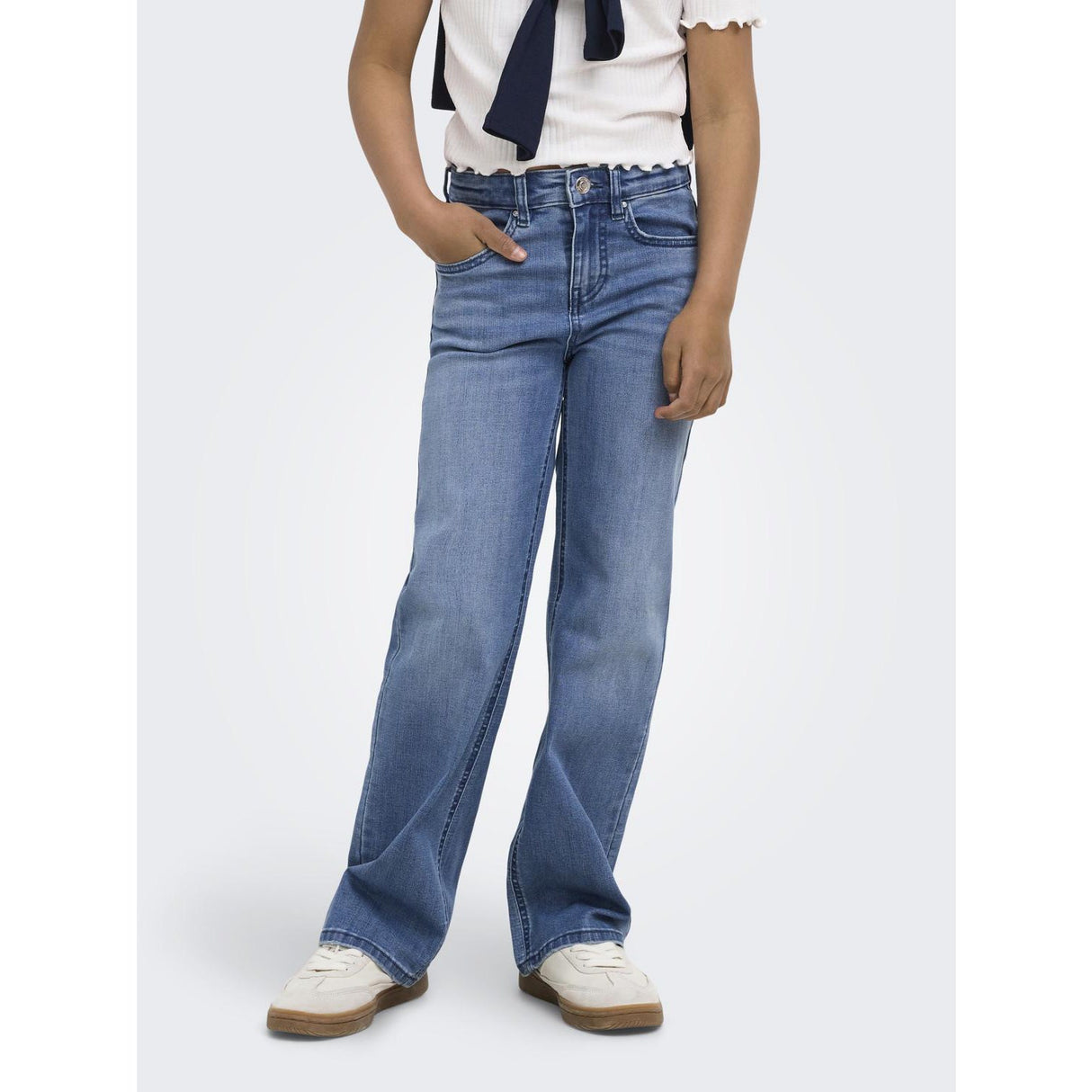 kids ONLY Medium Blue Denim Kogjuicy-Wauw Hw Wide Dnm Gua113 Noos