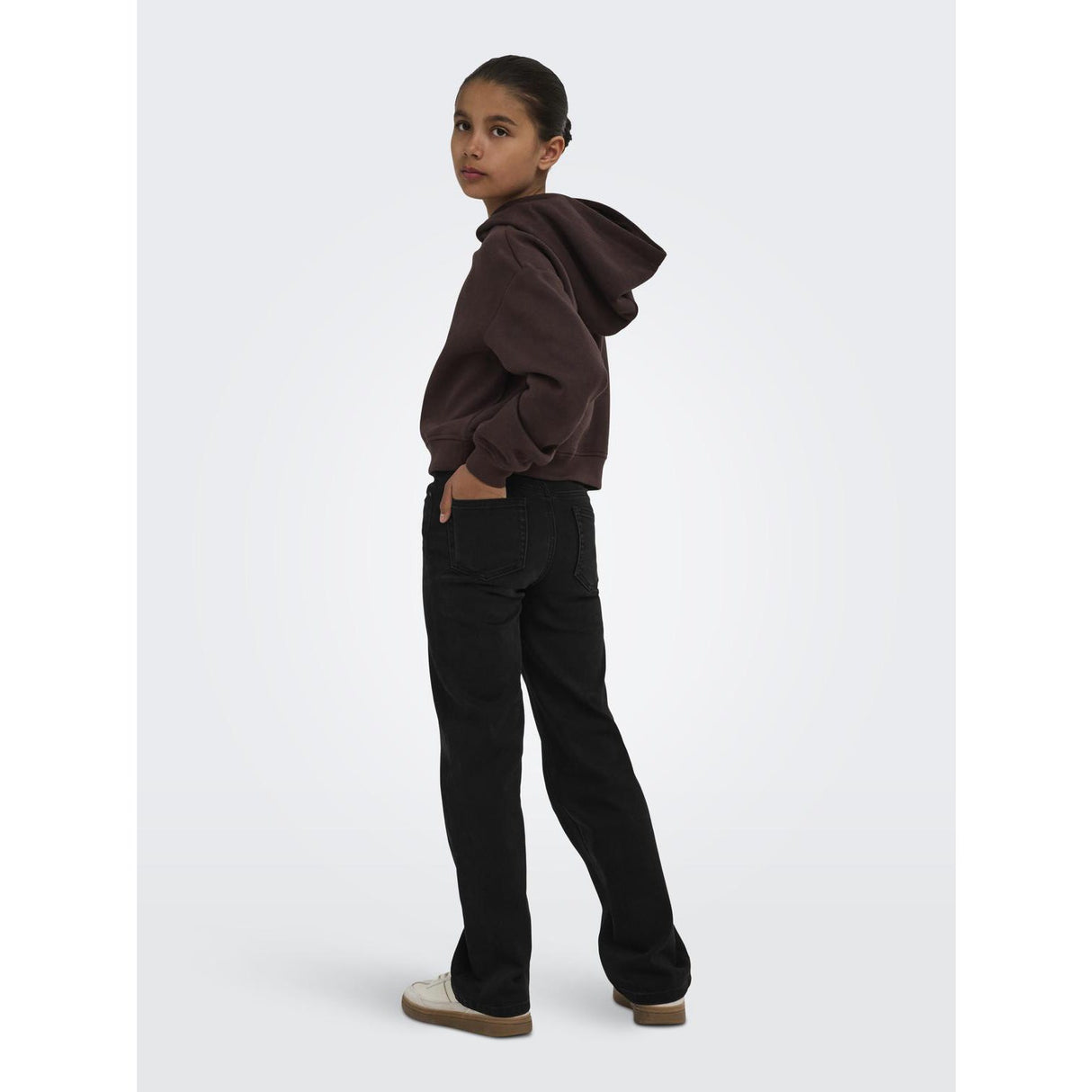 kids ONLY Washed Black Kogjuicy-Wauw Hw Wide Dnm Gua006 Noos