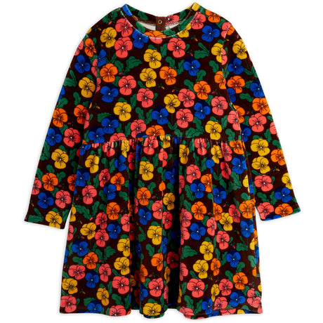 Mini Rodini Multi Violas AOP Velour Dress