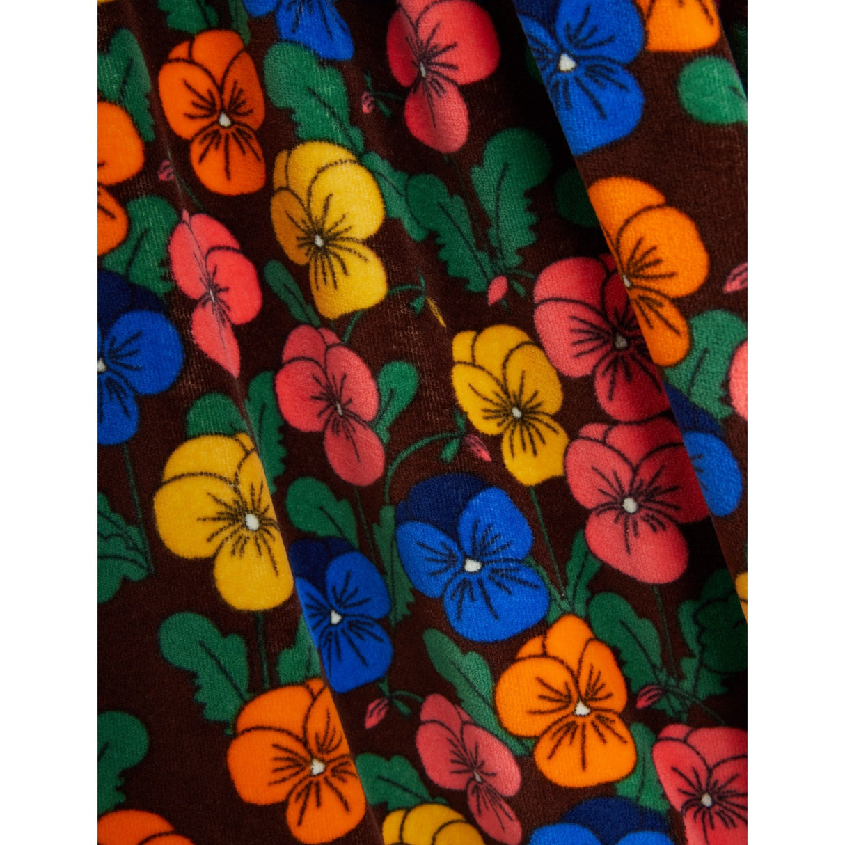 Mini Rodini Multi Violas AOP Velour Dress