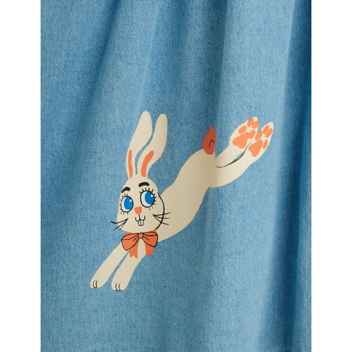 Mini Rodini Blue Lw Denim Rabbit Sp Woven Dress
