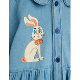 Mini Rodini Blue Lw Denim Rabbit Sp Woven Dress