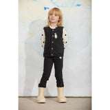 Mini Rodini Black Penguin Patch Microfleece Vest