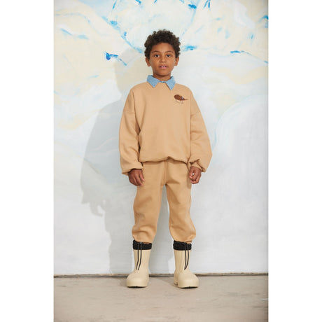 Mini Rodini Beige Elephant Shrew Emb Sweatpants
