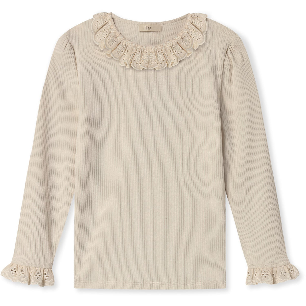 Fliink Sandshell Kenna Ls Lace Blouse