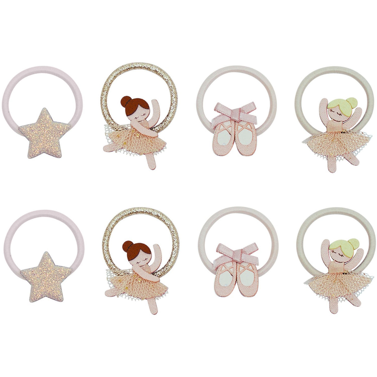 Mimi & Lula 8 Hårelastikker - Mini Ballerina