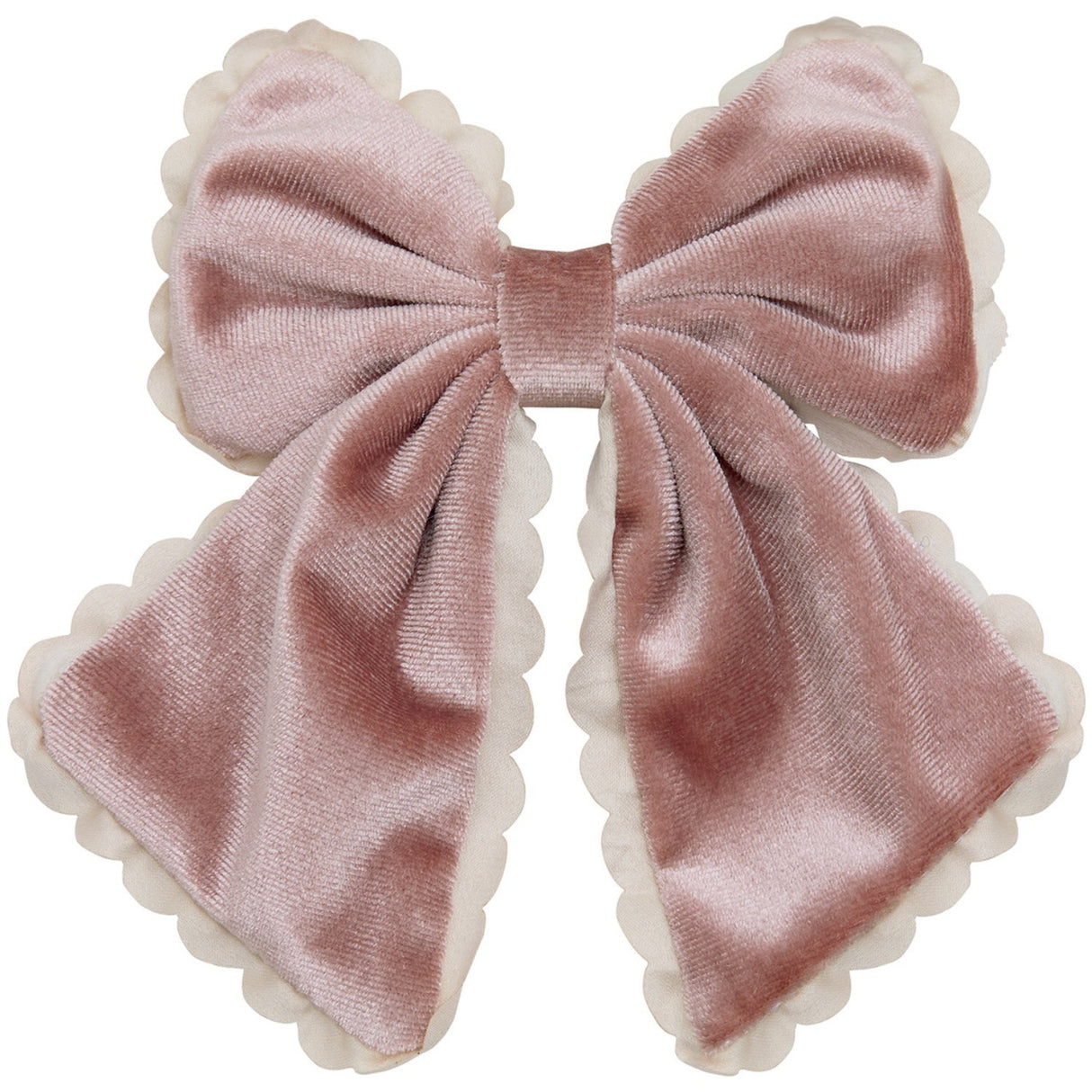 Mimi & Lula Hårsløjfe - Scalloped Edge Velvet