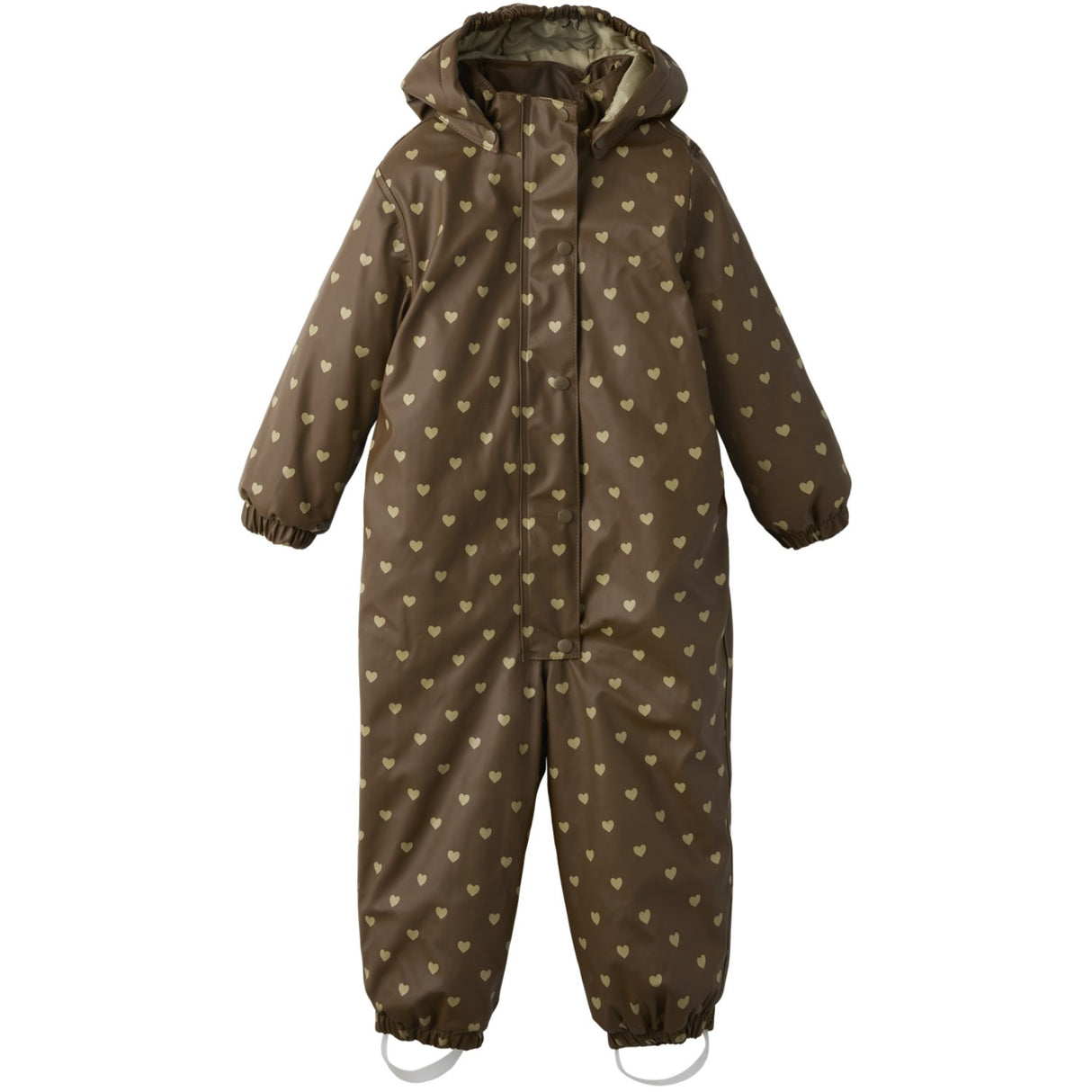 Lil'Atelier Dark Earth Hearts Nmfladry10 Pad Snowsuit Aop Fo Lil