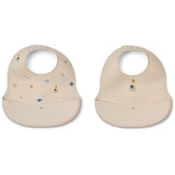 LIEWOOD Flying / Sandy Ember Printed Bib 2-pack