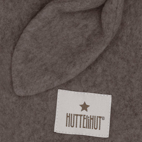 Huttelihut Brown Melange Balaclava Ears Cotton Fleece