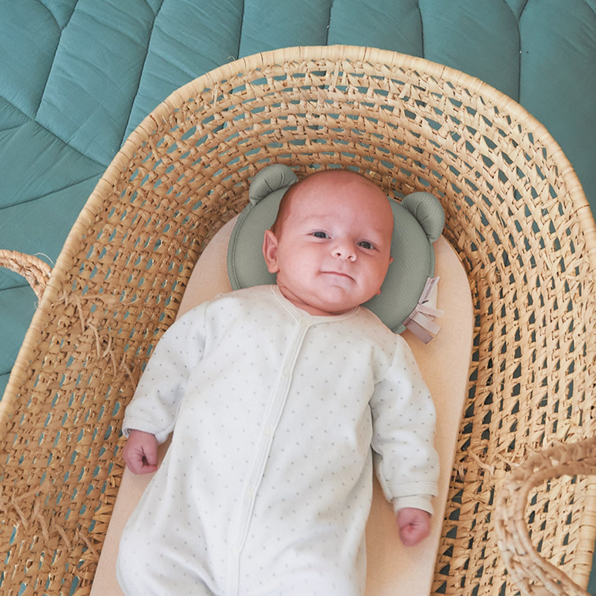 Candide Khaki Panda Baby Pillow Air