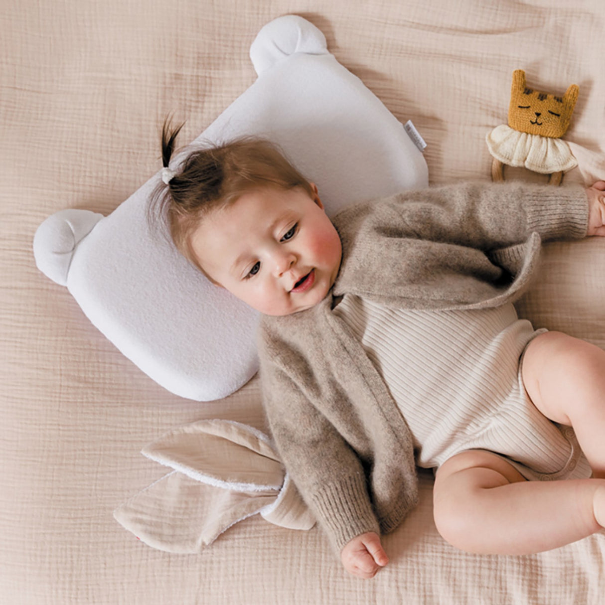 Candide White Panda Pillow Children