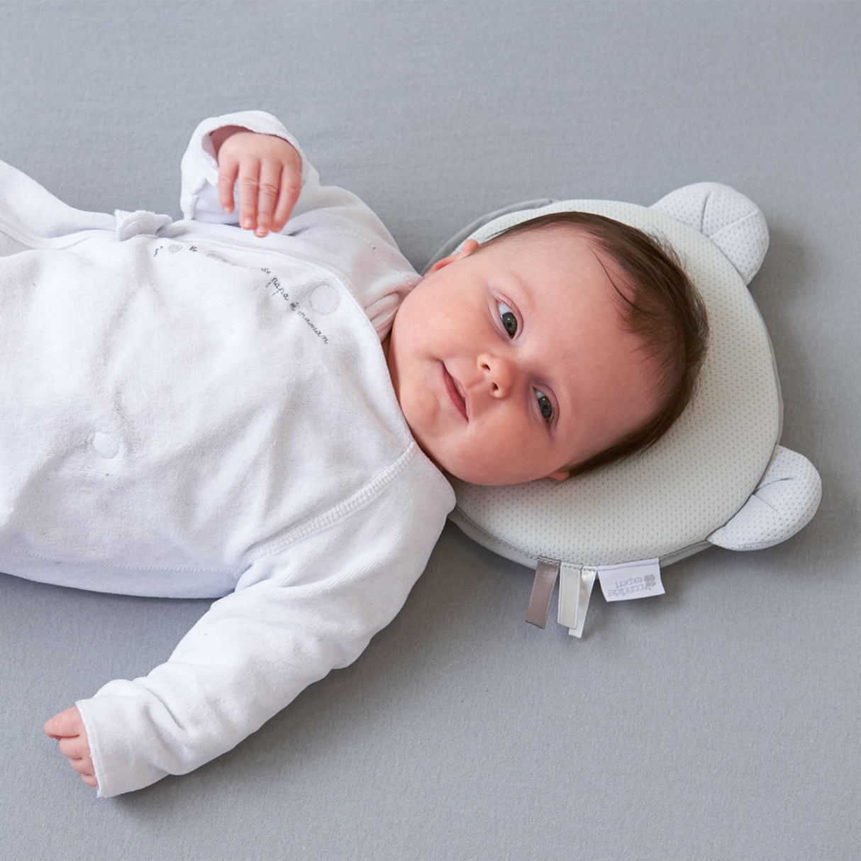 Candide Grey Panda Baby Pillow Air