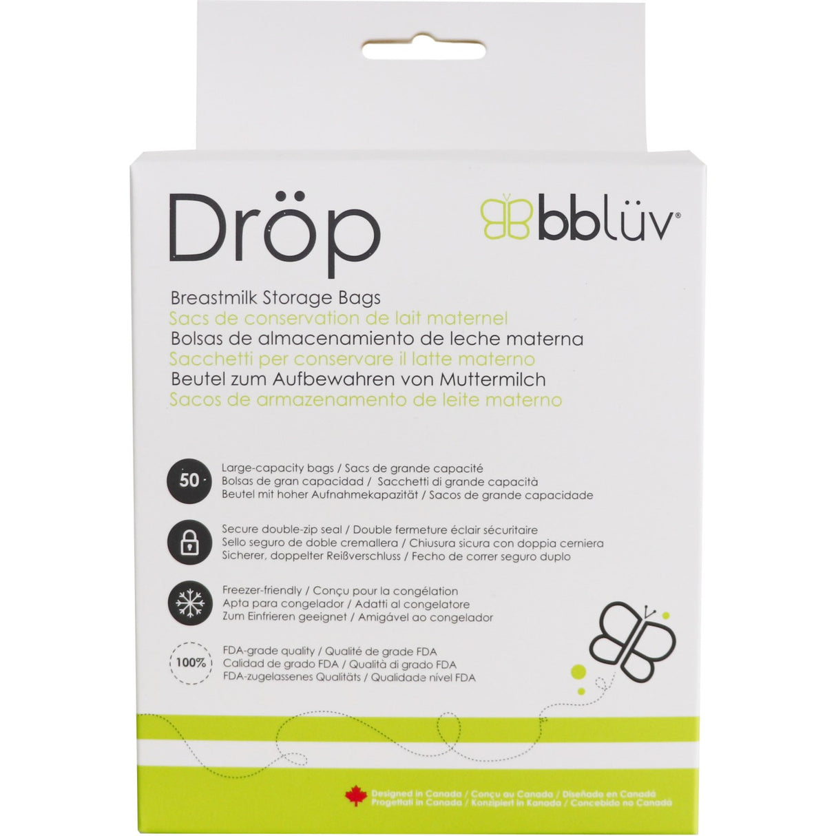 bblüv Transparent Breast Milk Storage Bags 50 Pack