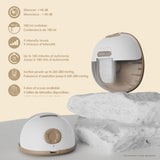 bblüv White/Beige Portable Electric Single Breast Pump With Heating