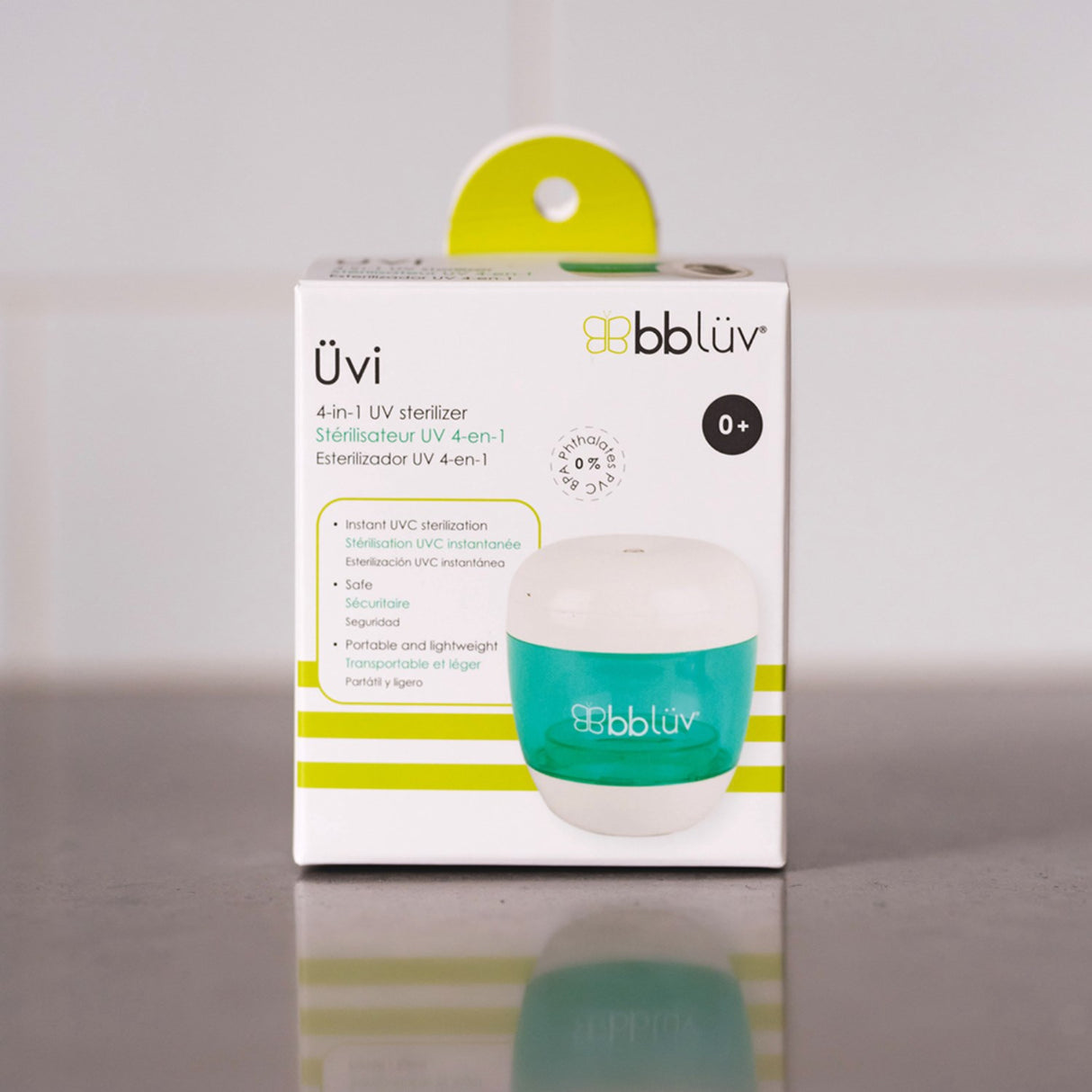 bblüv White/Aqua Portable Sterilizer