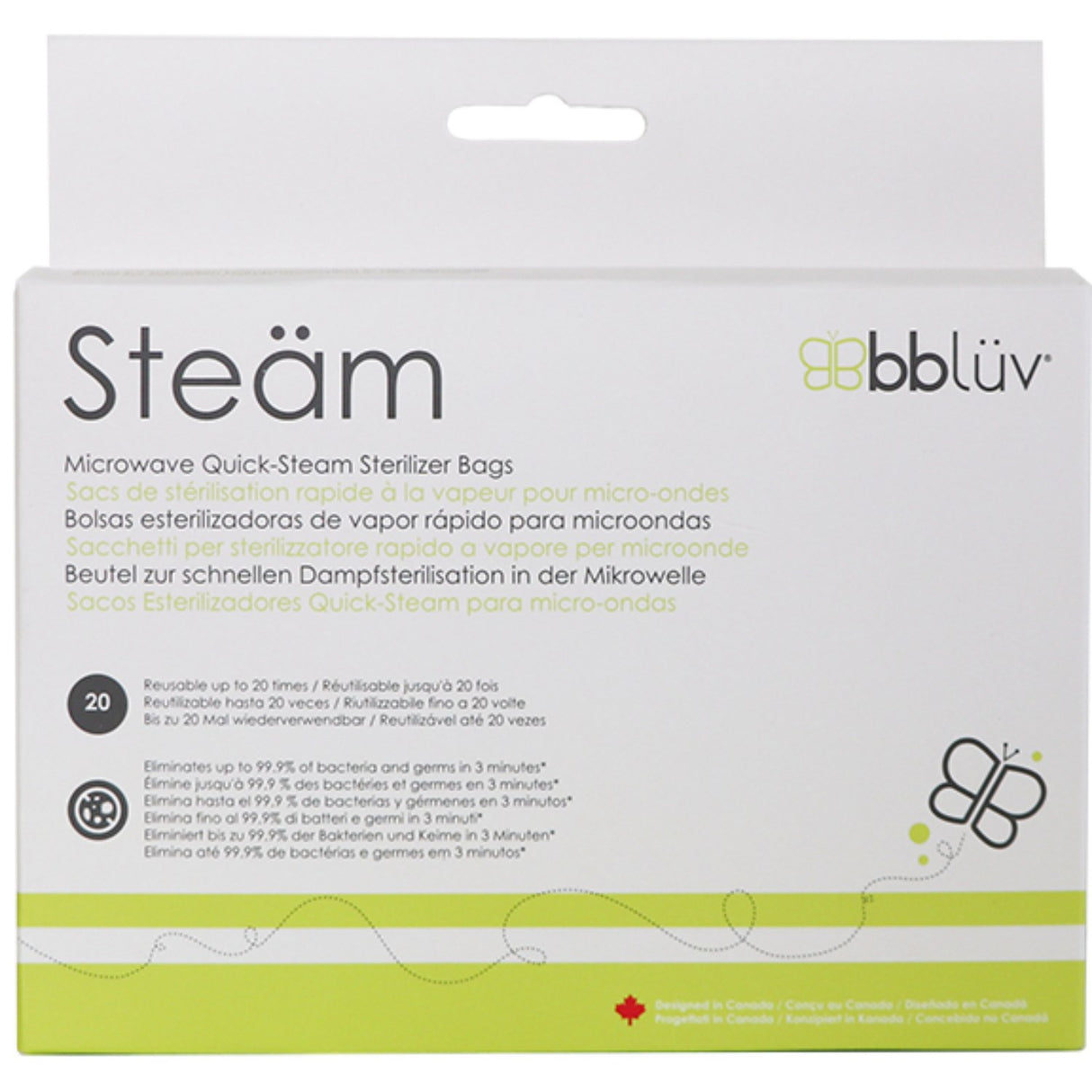 bblüv Transparent Reusable Sterilization Bags