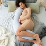 Doomoo Striped Grey Nursing & Pregnancy Pillow