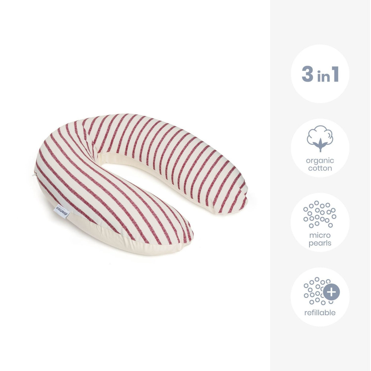 Doomoo Polka Creme Nursing & Pregnancy Pillow