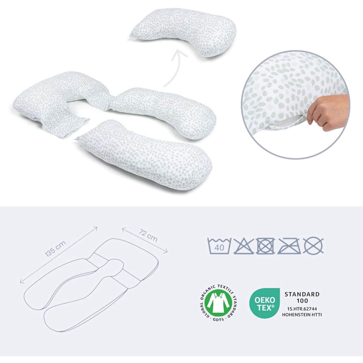 Doomoo Leaf Green Maxi Pregnancy Pillow