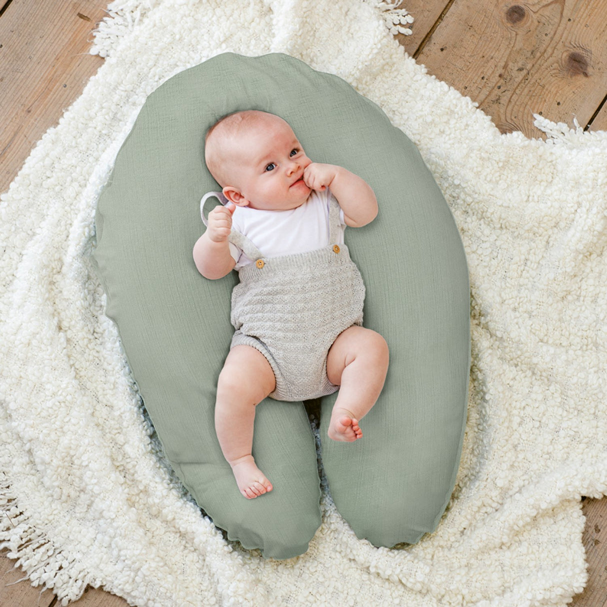Doomoo Green Basic Nursing & Pregnancy Pillow