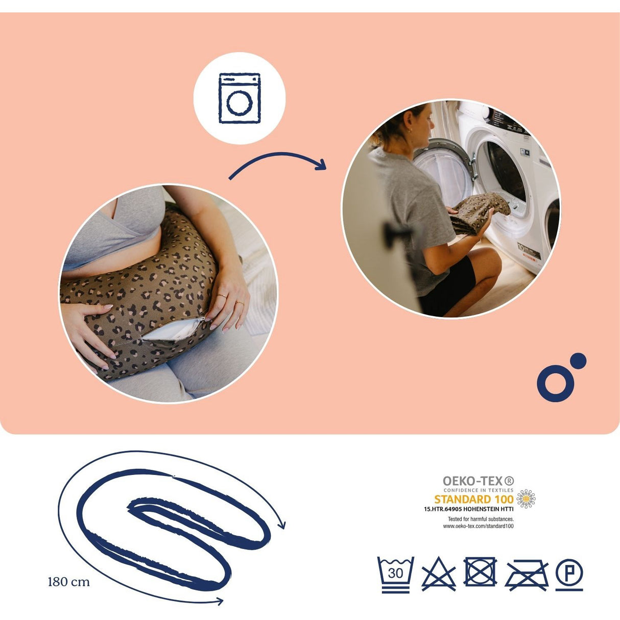 Doomoo Dark Leopard Nursing & Pregnancy Pillow