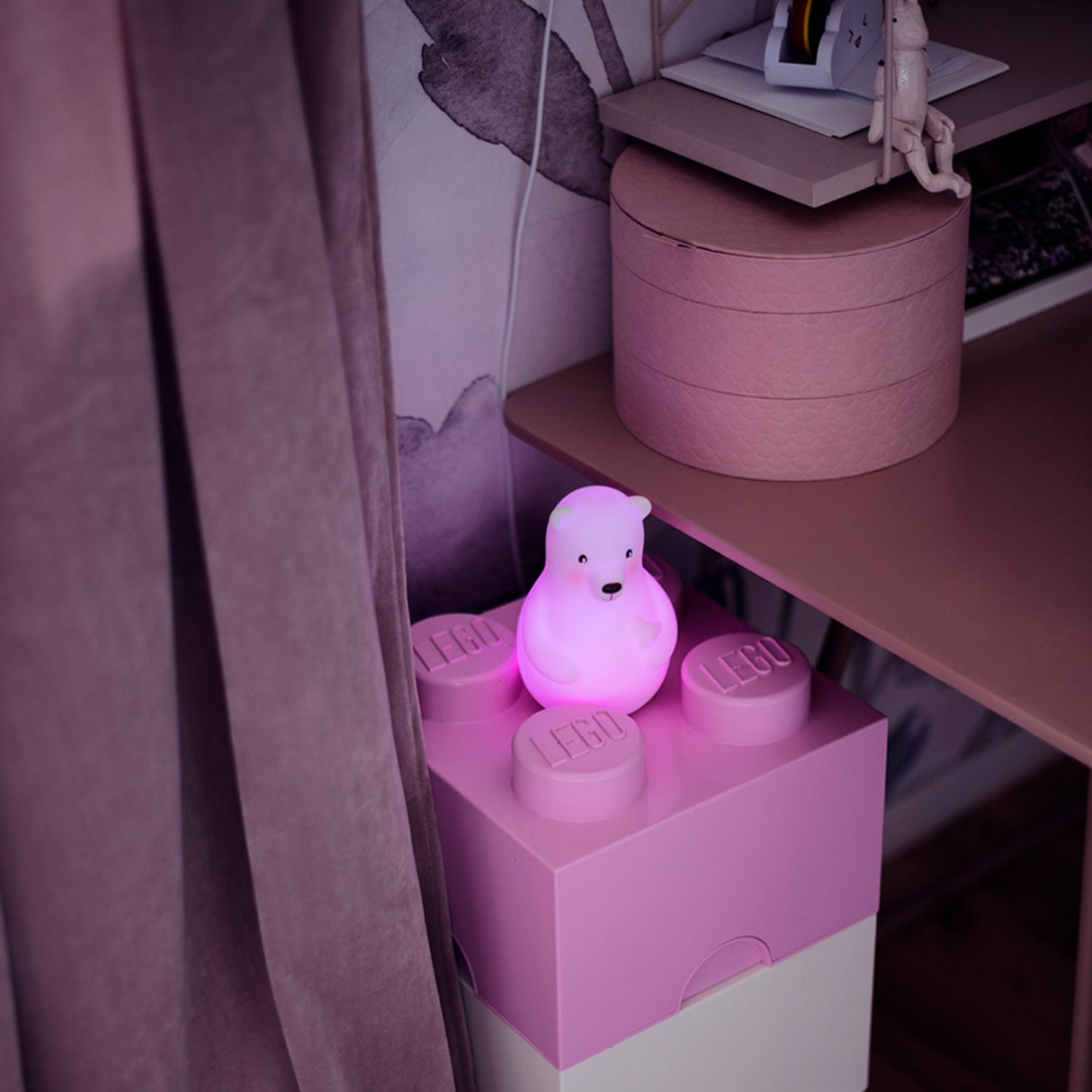 Pabobo White Bear Night Light With Colour Sensor