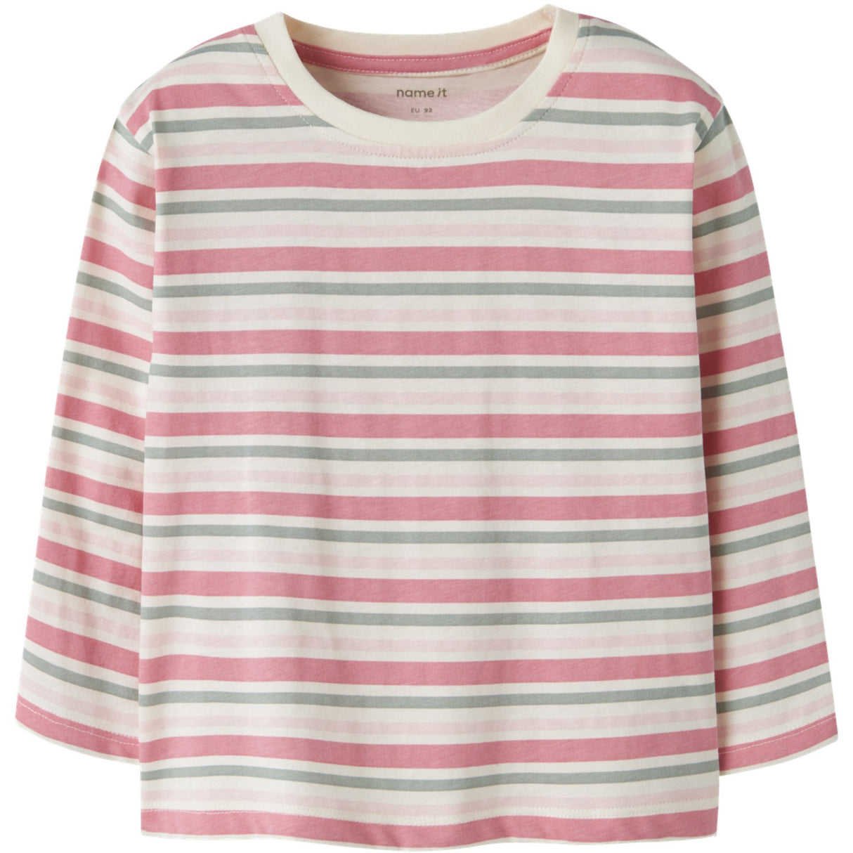 Name It Antique White Pink & Green Nmfvelda Ls Nreg Top