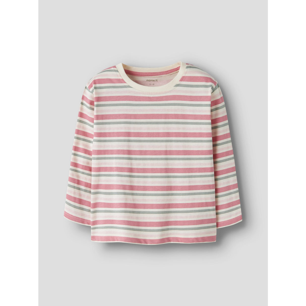 Name It Antique White Pink & Green Nmfvelda Ls Nreg Top