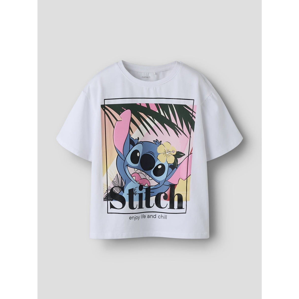 Name It Bright White Nkfaftina Stitch Ss Nreg Top Box Wdi