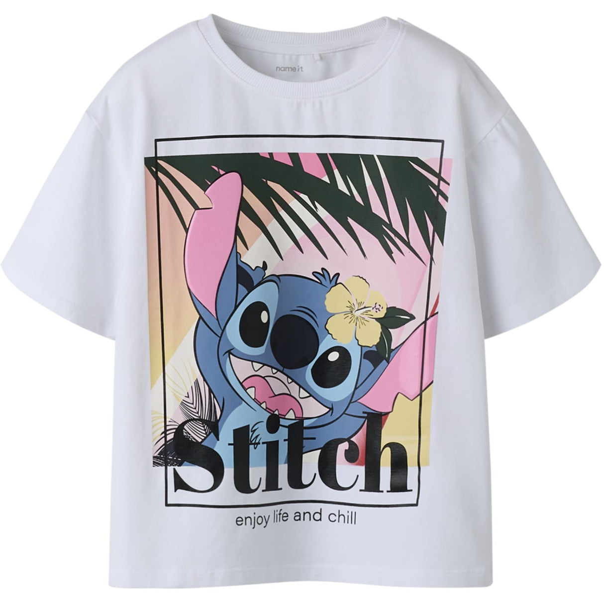 Name It Bright White Nkfaftina Stitch Ss Nreg Top Box Wdi