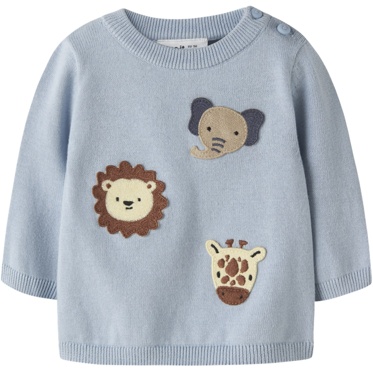 Name It Blue Fog Nbmhaps Ls Knit