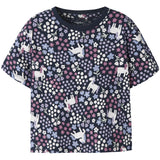 Name It Navy Blazer Unicorn Flowers Nmfvelda Ss Nreg Top