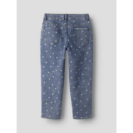 Name It Medium Blue Denim Dots Nmfpbella Mom Shaped Jeans 3555-Sz