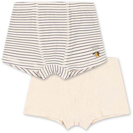 Konges Sløjd Blue Stripe Basic 2 Pack Boy Boxers Gots