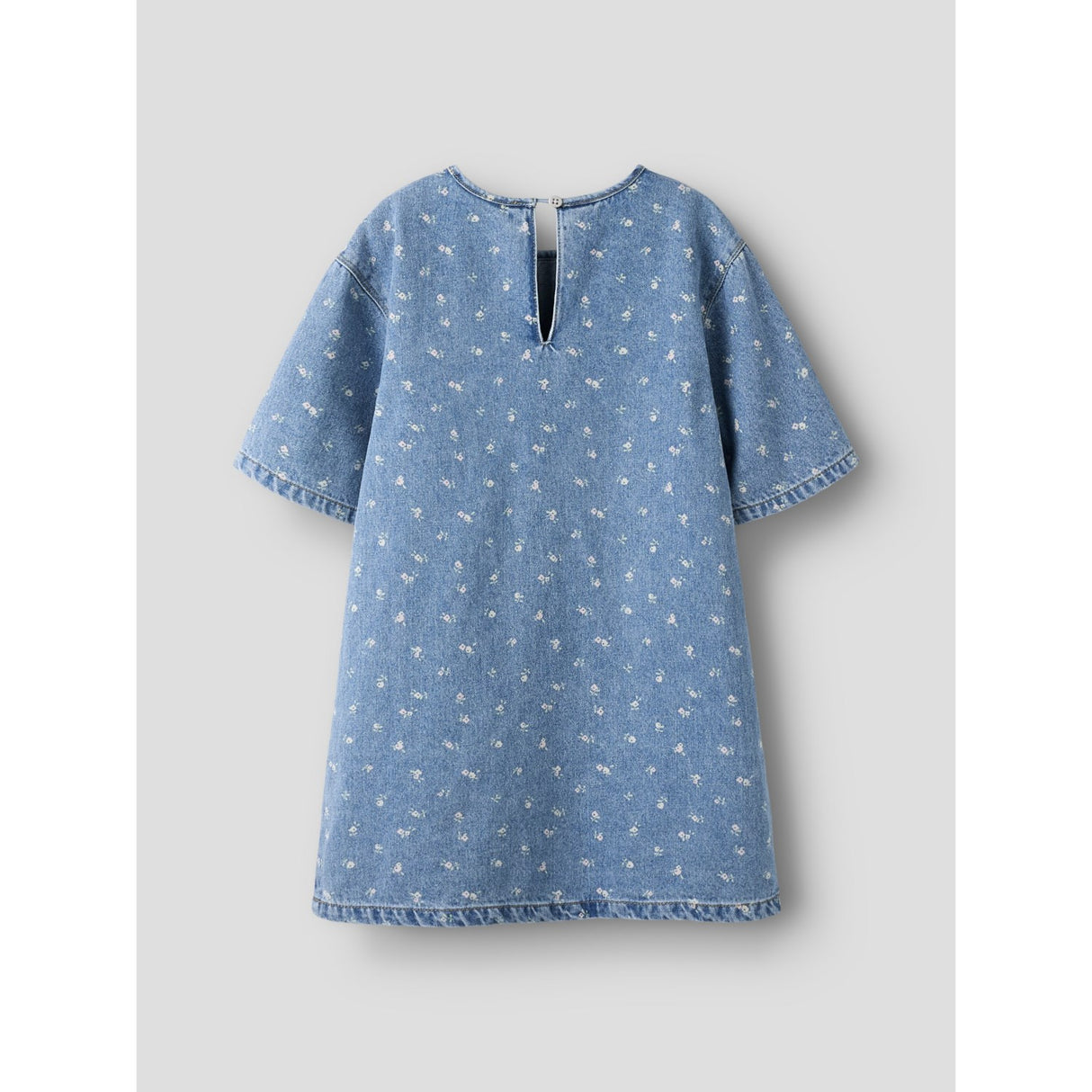 Name It Light Blue Denim Flower Aop Nkfpsilla Dnm Aop Ss Dress 2121-Im