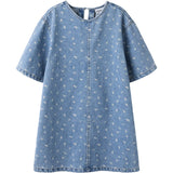 Name It Light Blue Denim Flower Aop Nkfpsilla Dnm Aop Ss Dress 2121-Im