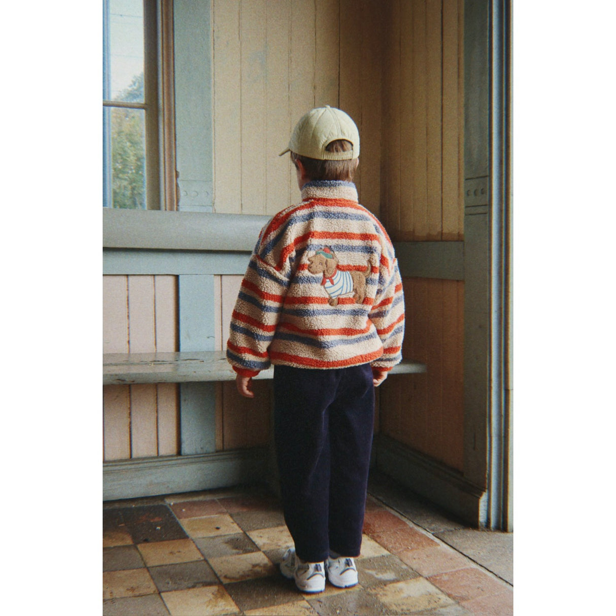 Konges Sløjd Tangerine Stripe Jody Embroidery Teddy Jacket Grs